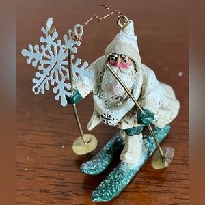 P. Schifferl Vintage Midwest of Cannon Falls Santa on Skies w Star